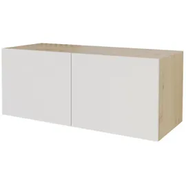 altdecor ELIO Lowboard 100 cm x 40 cm x 40 cm Weiß/Eiche Holzwerkstoff