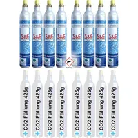 Cago 8 x CO2 Reserve-Zylinder für 60l Sprudel-Wasser - Kohlensäure Nachfüll-Flasche kompatibel mit Soda Wasser-Sprudle