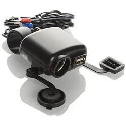 Booster USB+DC12/24V Voeding, zwart, Eén maat