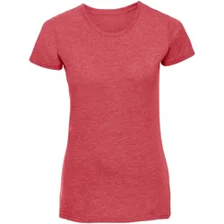 Russell Ladies HD T Damen T-Shirt extra langer Schnitt R-165F-0 Sublimationsdruck geeignet, red marl, 2XL