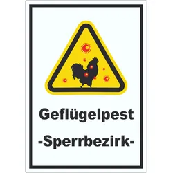 Geflügelpest Aufkleber A4 (210x297mm)