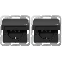 Gira Schuko-Steckdose 1-fach Schwarz 1 St.