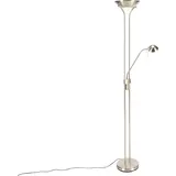 Stehleuchte Stahl Mit Leselampe Inkl. Led Und Dimmer - Diva