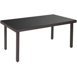 MCW Chieti Gartentisch 160 x 90 x 74 cm braun