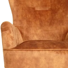 Mendler Lounge-Sessel HWC-L63 Samt 75 x 99 x 75 cm gold-braun drehbar