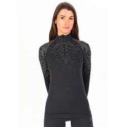 Odlo Kinship Performance Wool 200 1/2 Zip Damen vêtement running femme - Noir - XS