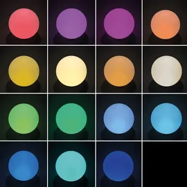 esotec Solarkugeln SIENA 2er-Set ⌀=20 und 30 cm LED-Gartenkugel outdoor 102894