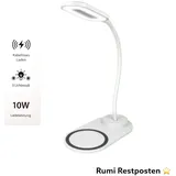 Pearl LED-Schwanenhals-Leuchte, Qi-kompatibel 10W, USB, 3 Lichtfarben, 300lm