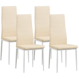 Albatros Esszimmerstühle MILANO 4er, Beige - Polsterstuhl mit Kunstleder-Bezug, Modernes Stilvolles Design am Esstisch - Küchenstuhl oder Stuhl