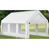 Homall Partyzelt 3x6 m,Metall Gestell Gartenzelt,Pavillon Wasserdicht 560g/m2 PE-Plane,Zelt Stabil-18 Bodenhaken 4 Windfesten Seilen,UV-Schutz 50+Große Luxus Hochzeitszelt Gartenpavillon18m2,Weiß