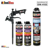 Brunnenschaum 1 x 750ml Bauschaum 2 x Reiniger Schaum Pistole Montageschaum