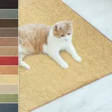 Floordirekt Sisal Fußmatte Teppich Vorleger Kratzteppich Katzenmöbel Kratzmatte Sisalmatte, widerstandsfähig & in vielen Farben und Größen erhältlich (40 x 60 cm, Natur)