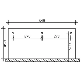 SKANHOLZ Andria 648 x 250 cm weiß
