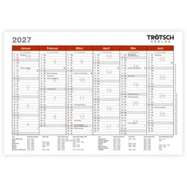Trötsch Verlag Wandtafelplaner A4 2027