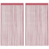 vidaXL Fadenvorhänge 2 Stk. Rosa 100x250 cm, vidaXL
