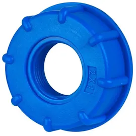 stabilo-sanitär Stabilo Sanitär Tankdeckel Kunststoff IBC Adapter Deckel S60x6 x 1" IG Schraubkappe Container blau