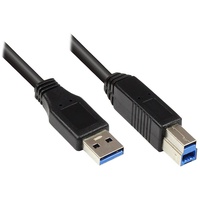 Good Connections Anschlusskabel USB 3.0 Stecker A an Stecker B, schwarz, 5m, Good Connections®