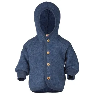 Engel Natur Engel Baby Jacke mit Kapuze Wollfleece blau