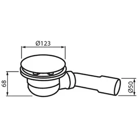 TRIZERATOP Ablaufgarnitur, Siphon Dusche, Badewanne matt schwarz 90mm