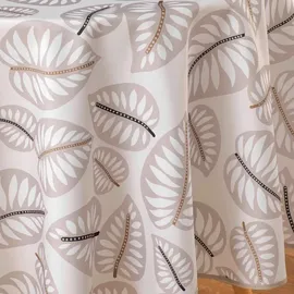 bricoline Tischdecke Alma Ø 180 cm Beige