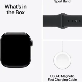 Apple Watch Series 11 GPS 42mm Space Grey Aluminium Sport Band black M/L