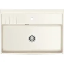 Systemceram KeraDomo Kentro 90 links Einbauspüle magnolie Handbetätigung 895 x 618 mm