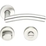 Meintürgriff Drückergarnitur Neapel Edelstahl Türgriff Türdrücker Rosettengarnitur, WC-