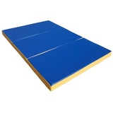 NiroSport Weichbodenmatte 150 x 100 x 8 cm klappbar Turnmatte Gymnastikmatte Fitnessmatte (1er-Set), abwaschbar, robust blau