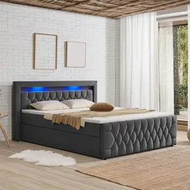 Juskys Leona 180 x 200 cm H4 Grau