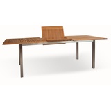 Diamond Garden Roma Ausziehtisch Edelstahl/Teak 150 - 300x100 cm