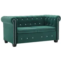 VidaXL Chesterfield Sofa 2-Sitzer Samtbezug 146 x 75 x