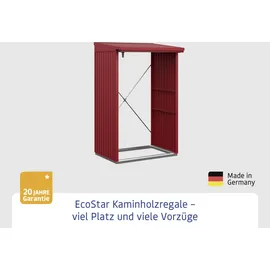 EcoStar Kaminholzregal Trend-V Typ 1 purpurrot