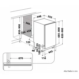 Bauknecht BK6IC11BS7LSA0 Einbau-Geschirrspüler (vollintegrierbar, 450 mm)