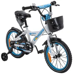 Actionbikes Kinderfahrrad Donaldo 16 Zoll, V-Brake-Bremsen, höhenverstellbar, Stützräder, Korb
