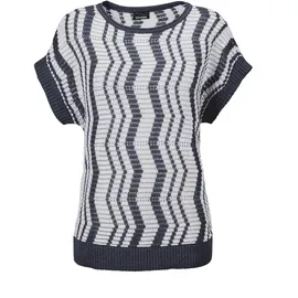 GOLDNER Sommerkleid Mini Gemustert Blau 46