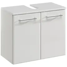 Pelipal Waschbeckenunterschrank 2 Türen 60 x 53 x 33 cm Weiß Hochglanz