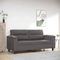 ShGaxin 2-Sitzer-Sofa Grau 140 cm Kunstleder, Loungesofa, Sofas & Couches, Relaxsofa, Couch für Wohnzimmer, 359585