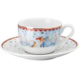 Hutschenreuther Cappuccinotasse Sammelserie 2022 2-tlg. Weihnachtsa. weiß