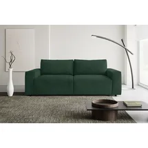 werk2 Schlafsofa WERK2 "Lima, inkl. Bettkasten, bequem, Mega Sofa: Breite 245 cm", moosgrün, B:245cm H:74cm T:102cm, 90% Polyester, 10% Nylon, Sofas, Schlafsofa, Big Sofa mit Bettfunktion und Stauraum für Krims & Krams