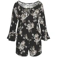 LASCANA Overall Damen schwarz-creme-bedruckt Gr.38