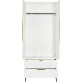 Andas Kleiderschrank »KOBE« Schöne Griffe, viel Stauraum, Breite 80 cm, FSC®-zertifiziert, weiß