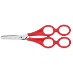 Bastelschere Doppelgriff, 13cm, rot