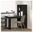 vidaXL Schreibtisch mit Regal Schwarz Eichen-Optik 122 x 67 x 145 cm