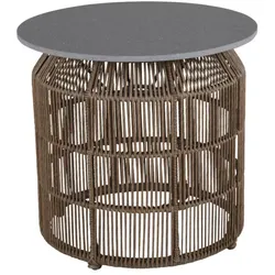 Gartenbeistelltisch Pamir Ø 50 cm, Braun