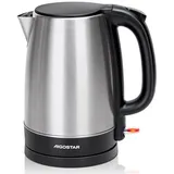 Aigostar Wasserkocher Wasserkocher Edelstahl 1,7 L, 2200W, Abschaltautomatik, Wasserkocher Edelstahl 1,7 L, 2200W, Abschaltautomatik - 2 Jahre Gewährleistung - mind. 14 Tage Rückgaberecht - Silber