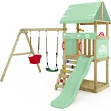 Spielturm Wickey DinkyHouse mit Rutsche und Doppelschaukel in Hellgrün - Grün