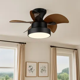 GLOBO LED Deckenventilator 58 cm Schwarz