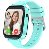 LITEYPP Smartwatch Kinder, 4G Kinder Smartwatch mit GPS und Telefon, Kinderuhr zum Telefonieren mit WiFi, SOS, Wecker, Schulmodus, Wasserdicht, Geschenke für Jungen Mädchen, Armbanduhr Mädchen(Grün)