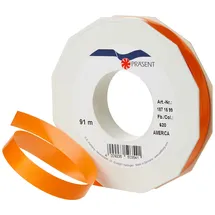 Präsent C.E. PATTBERG Geschenkband orange, 91 Meter Ringelband 15 mm zum Basteln, Dekorieren & Verpacken von Geschenken zu jedem Anlass