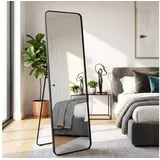 OTTO home Spiegel Standspiegel Addrik, wahlweise in 2 Größen 150x40cm oder 160x50cm (als Wandspiegel und Standspiegel einsetzbar, Rahmen aus Metall), Ganzkörperspiegel mit Sicherheitsglas, in verschiedenen Farben schwarz 40 cm x 150 cm x 2,7 cm